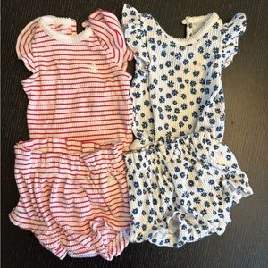 GAP Kids Matching Sets - Red Stripes and Blue Floral